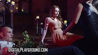 Couple Ella Hughes & Sam Bourne Go To The Haunted Hotel To Have A Threesome With Mea Melone - DIGITAL PLAYGROUND