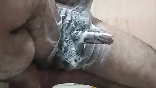 Bathroom enjoing time big dick boy alone