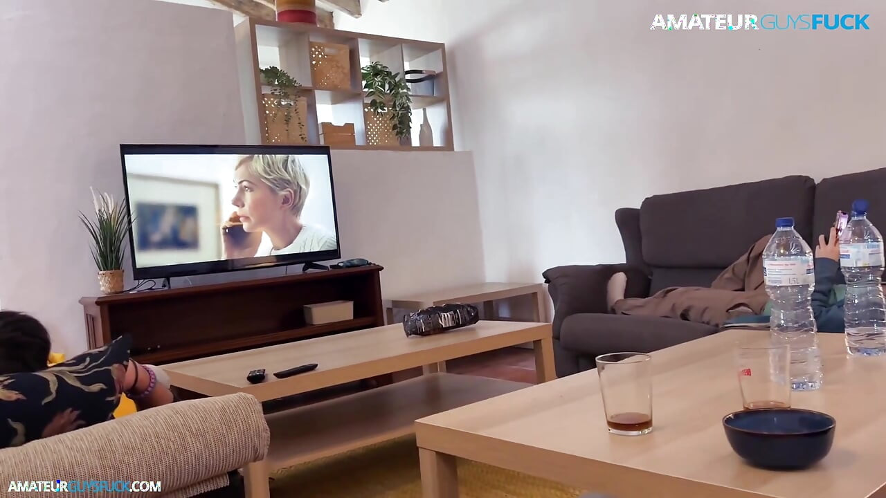 Secret Blowjob During Movie Night While Their Friends Are Right There