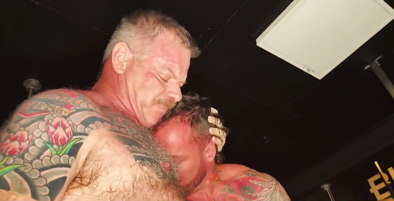 Tattooed Stud and Stepdaddy Use My Holes in the Dark Room