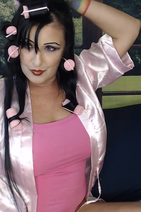 Pink Foam Roller Hair Curl