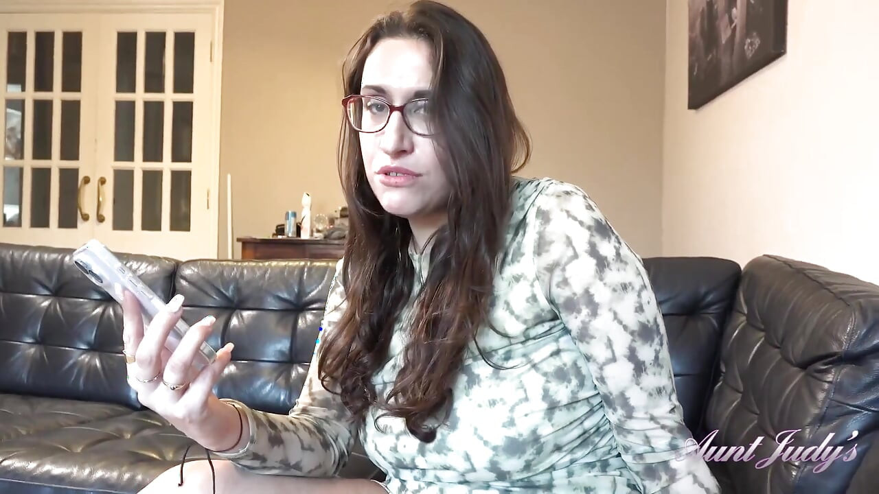 Auntjudys - Your Busty Landlady Ms. Kitty Kat Catches You Watching MILF Porn (pov)