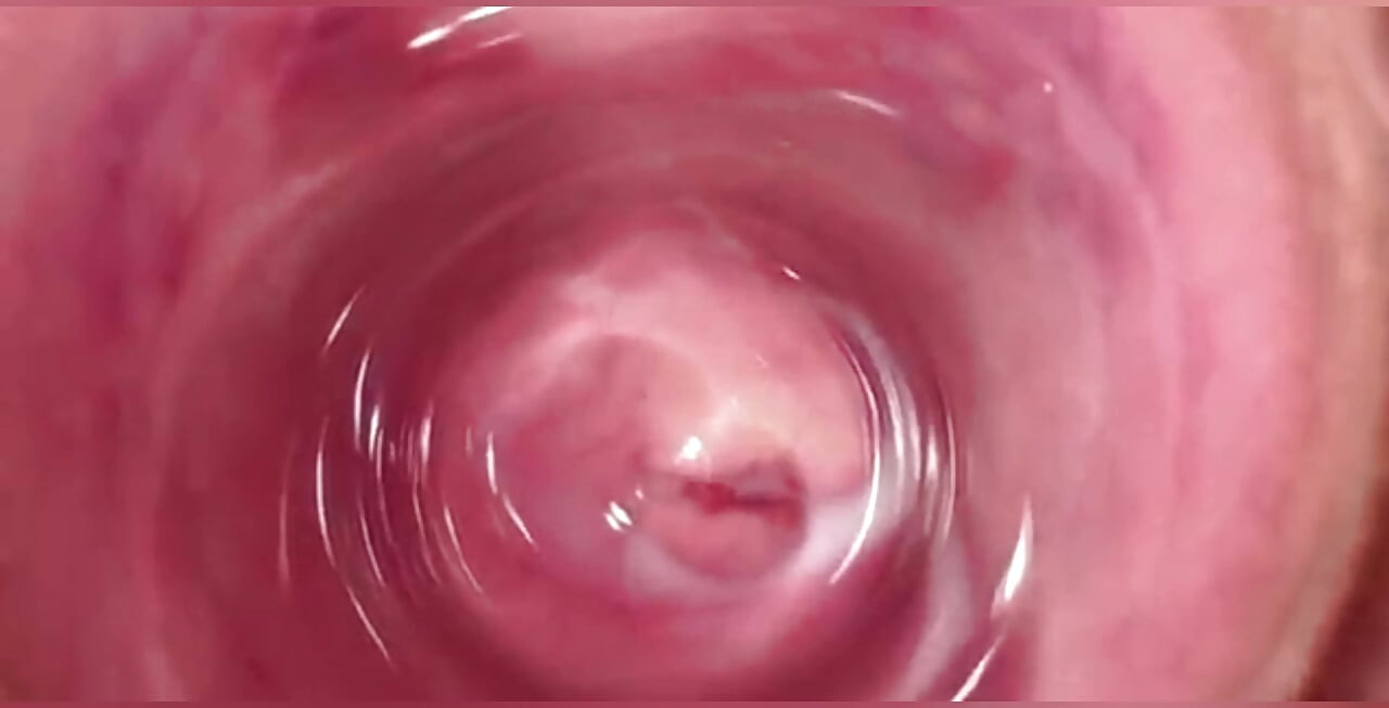 Camera in Vagina, Cervix POV, Creampie