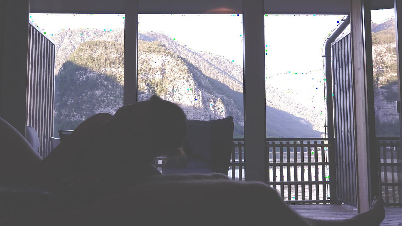 Hallstatt'ta Yabancı Baştan Çıkarma: Balkon Soyunma & Otelde Çiğ Kullanım - Derin Yutma Sonu