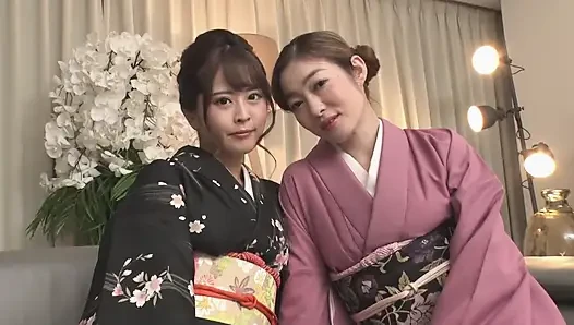Reverse 3P Harem Reunion With Bewitching Classmates In Kimono Rion And Ryu Enami
