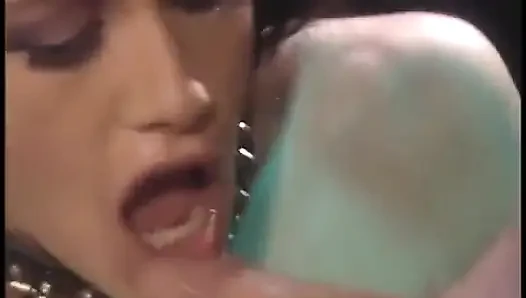 Hot dude finger fucks collared brunette's wet pussy