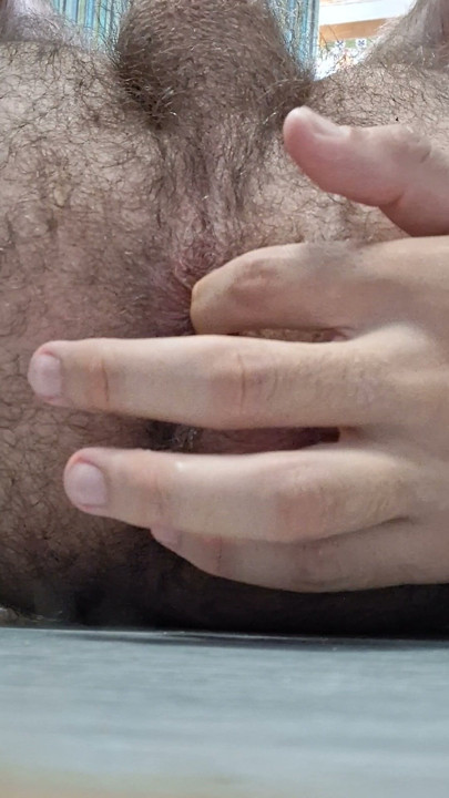 Asshole in close-up