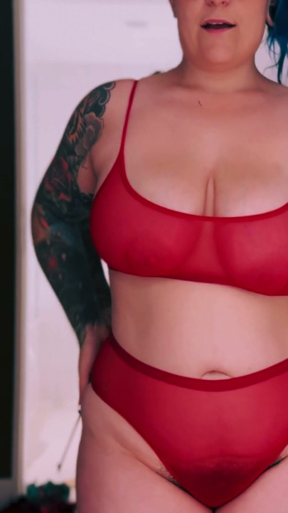 Curvy British MILF Tries On Sexy SHEIN Lingerie Tattooed & Busty PART TWO | Clip 1
