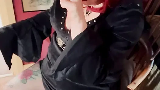 This Goth Loves to Dangle Her cigarette - Tina Snua Smoking A Cigarette With Lots Of Dangles