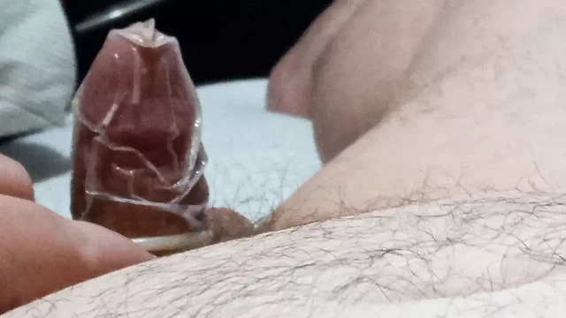 Cumming in condom 2