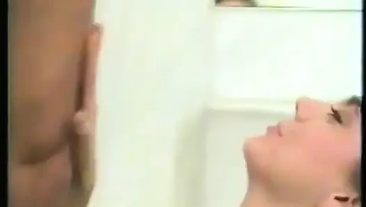 Alluring babe is getting pissed in the bathroom