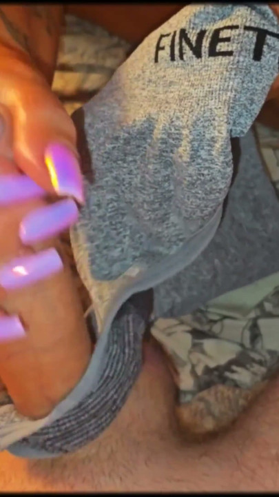 Long Nails + Panties + Oil = Cumshot | Clip 1
