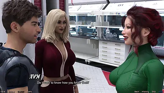 Закованная в космосе - стриптизерская милфа светит своими большими сиськами