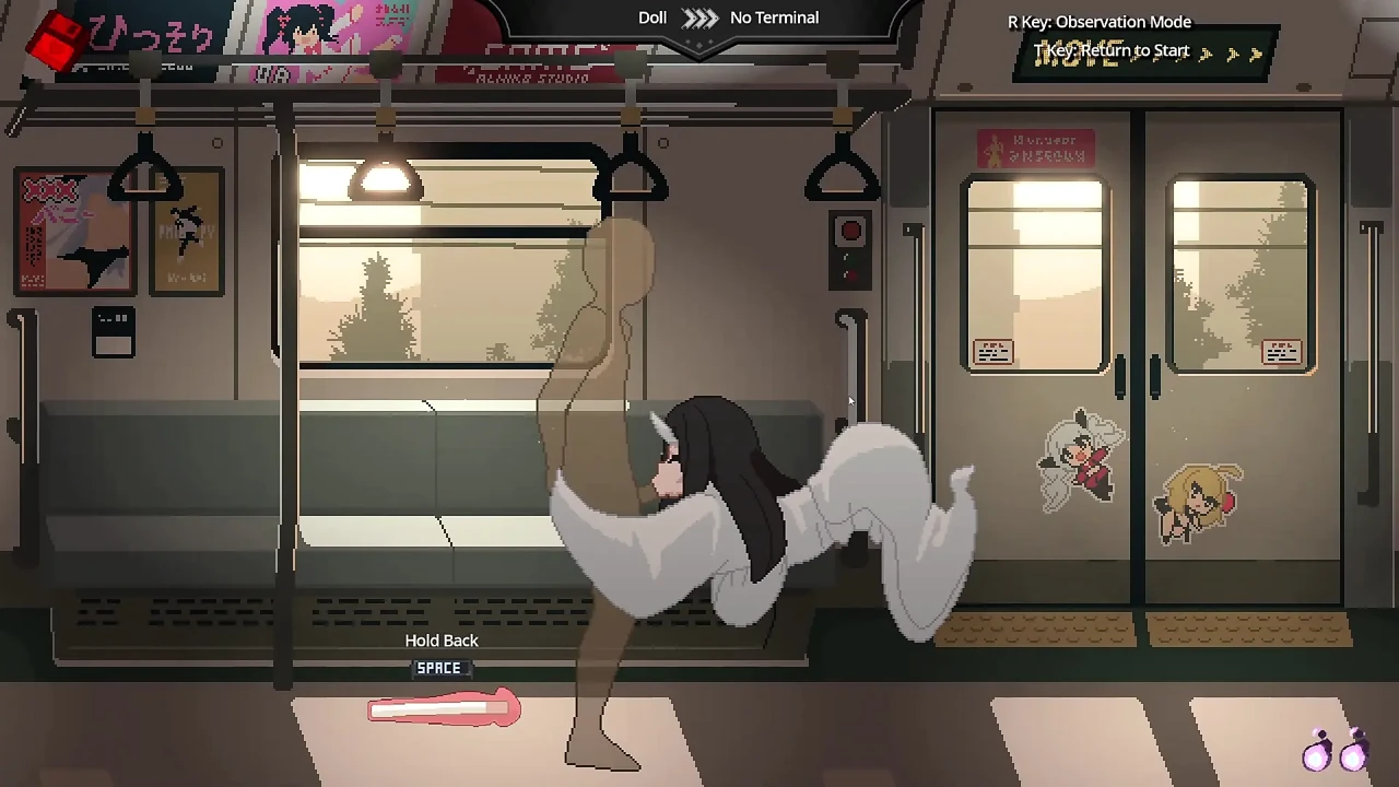 Fucking girls on a train (Train45 animations)