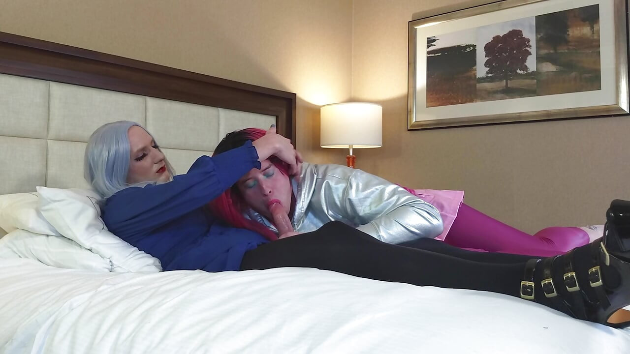 Hot Crossdressing Goddess Gets Blowjob From Trans Kelsey Masters - Compilation 2