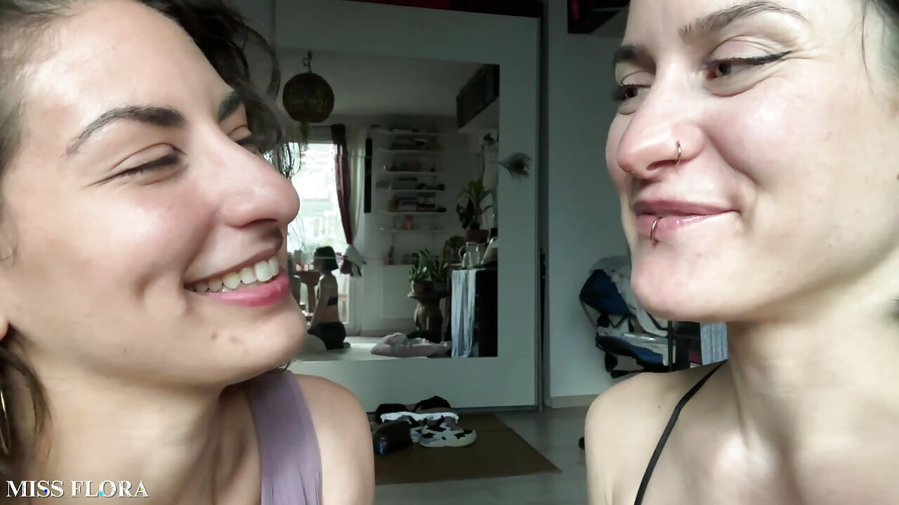 Lesbian Tongue Kissing Making Out with Tula Vida