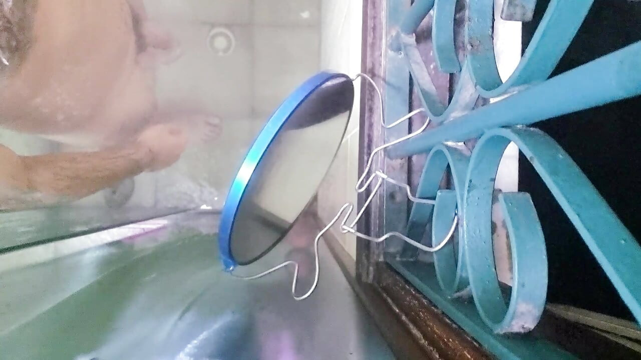 Furry is caught cumming in the company bathroom, smeared the floor with cum!