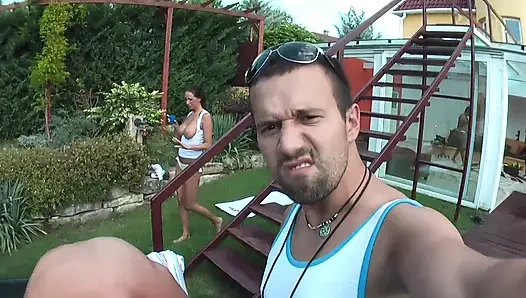 Sarışınlarla Vahşi Havuz Partisi Grup Seks Partisi Büyük Yarak Emiyor