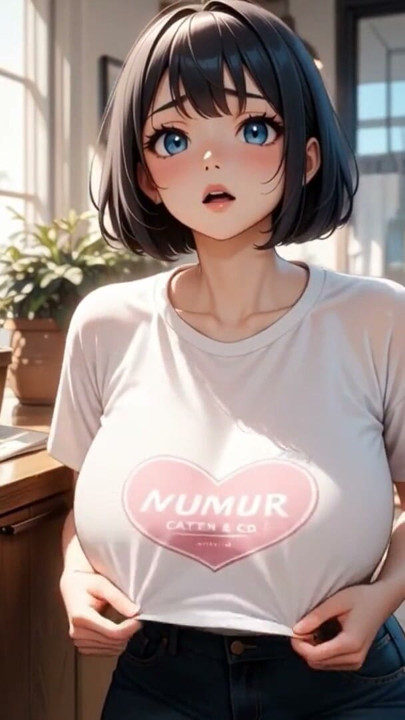 Black hair short beauty huge tits temptation | Clip 1