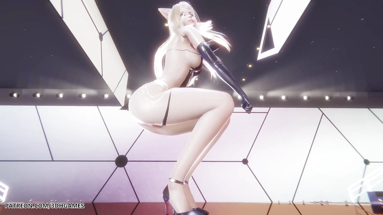 Mmd Hyo Min - Nice Body Ahri Sexy Striptease League of Legends Hentai Uncensored 4K 60fps