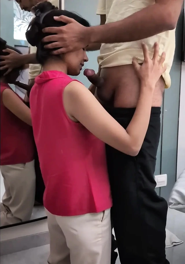 Deep Thorat blowjob indian girl giving bj to her colleague