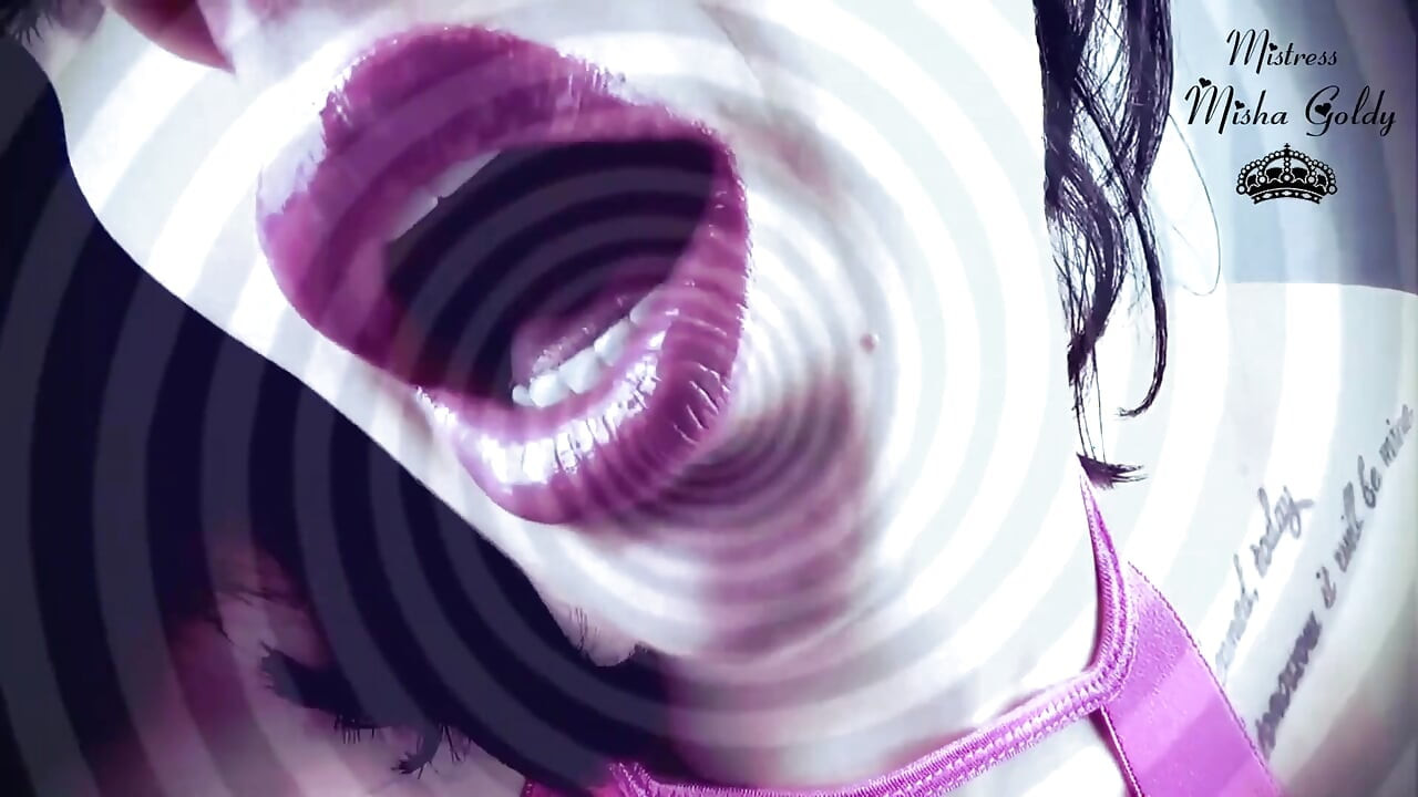 Glossy pink lips and big tits mesmerize with joi and cum countdown