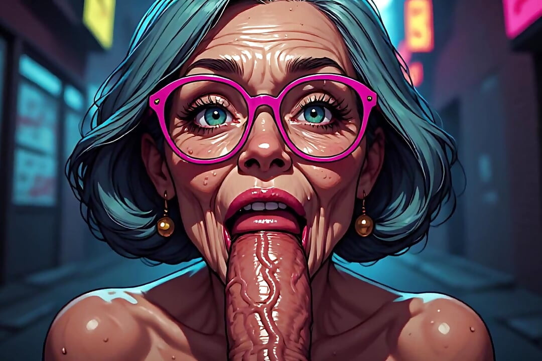 Arte de chupar paus de neon
