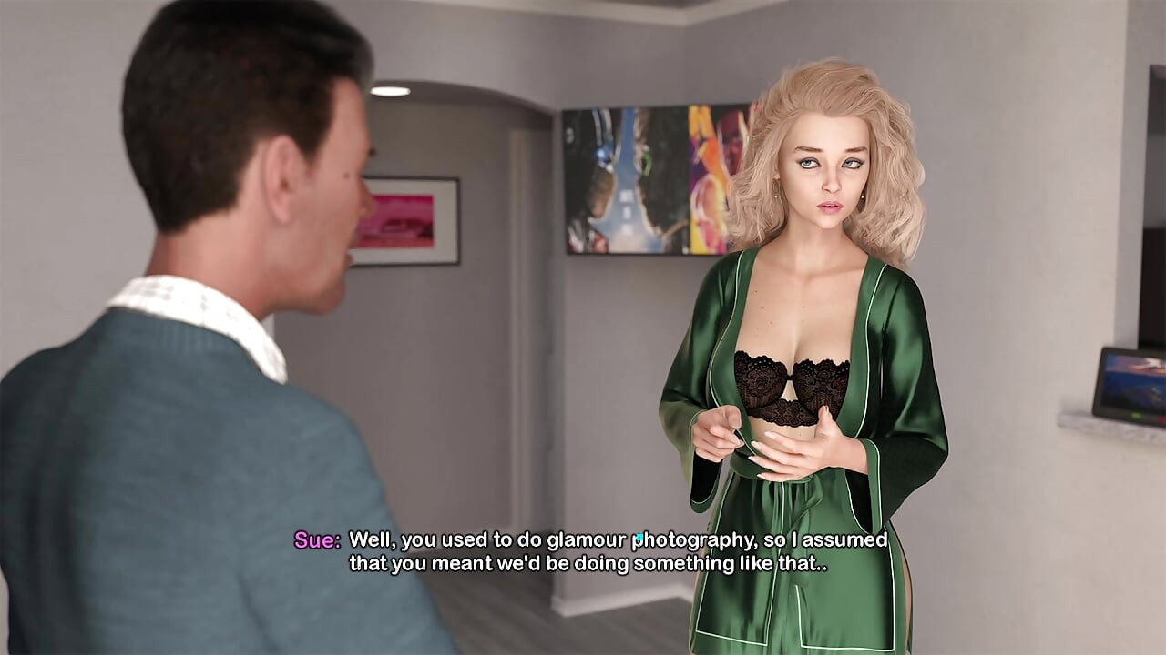 My Bimbo Dream 43 - madrasta loira bimbo recebe sua primeira sessão de fotos nua