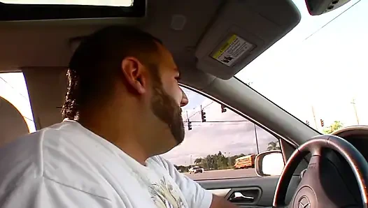 Blonde bitch sucks me legs cock then gets fucked hard