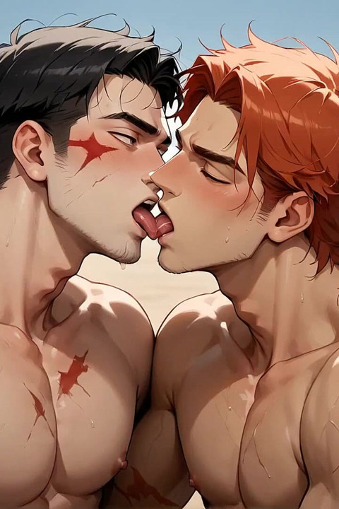 Liberte a tempestade de gozadas musculares gays no deserto - o maior e mais quente XXX!