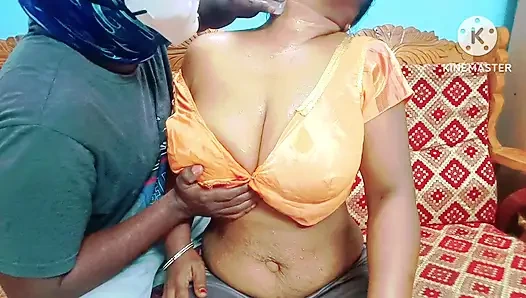 Horny mallu girl with huge boobs and he rubbed her juicy boobs with a ice cube