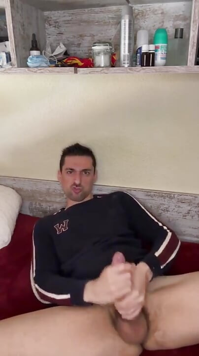 Hot Stepdaddy Showing off Big Cock and Playing with Vibrator