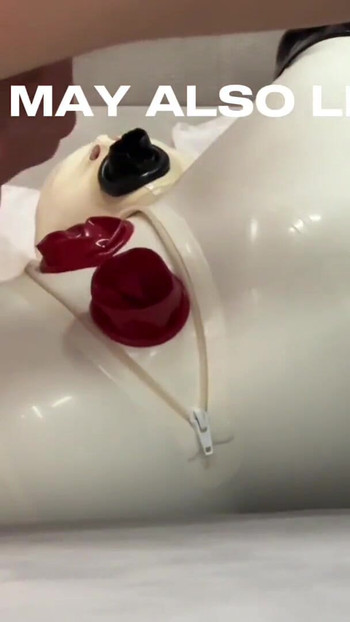 Unforgettable moment from "Creamy Dildo Fuck in Latex Suit - Natallien"