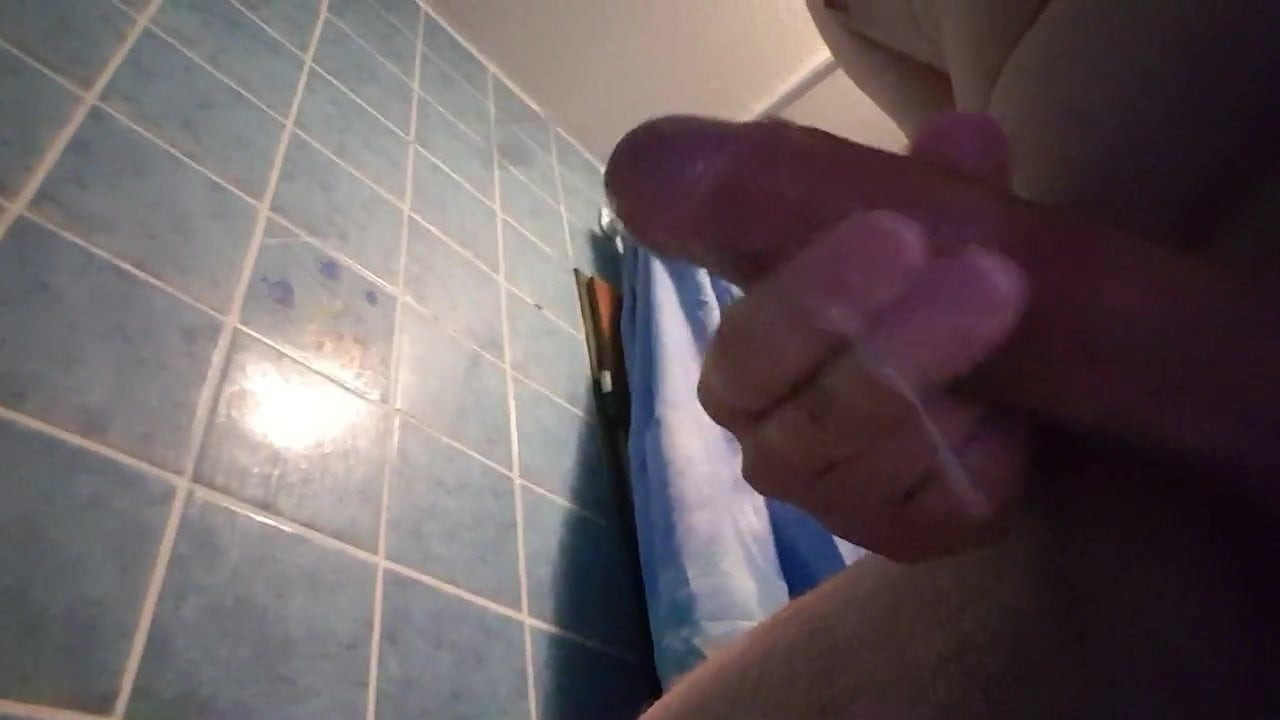 Cumshot in shower