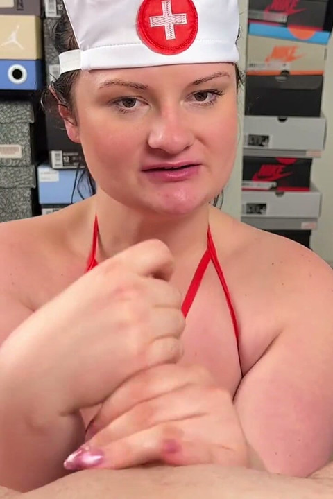 POV Naughty Nurse Blowjob Swallow - Full Version