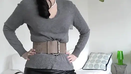 Belt Fitting in the Living Room, Part 3, Lady Victoria Valente