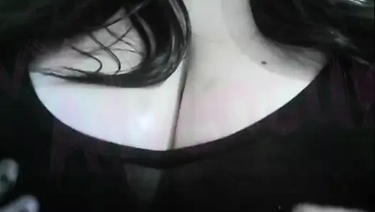 hotwife otaku nerdy Watching Hentai while playing with her Big Tits #4