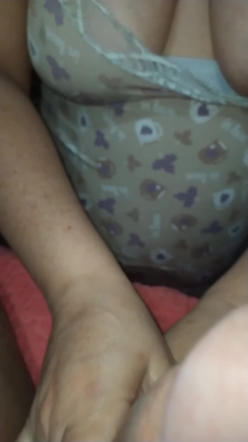 Must-share moment from "A beautiful married redhead masturbates me with both hands. The giant cock slides between her big"