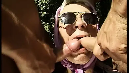 Ass Licking German Granny Likes to Suck Cock and Get Fucked at the Same Time