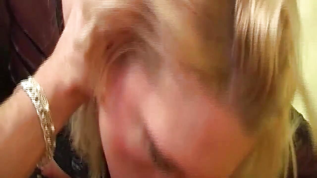 Blonde Deepthroats Thick Cock with Sloppy Drool