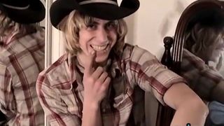 Skinny twinkie teases with his feet and masturbates solo