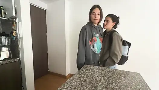 A Lesbian Dominates Me Before I Go to Work