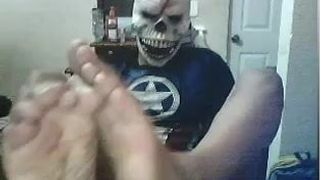 Ноги прямого хлопця на веб-камері #358