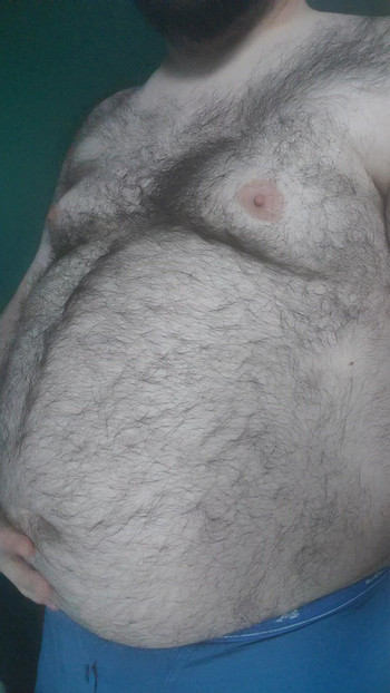 Admire my big hairy belly