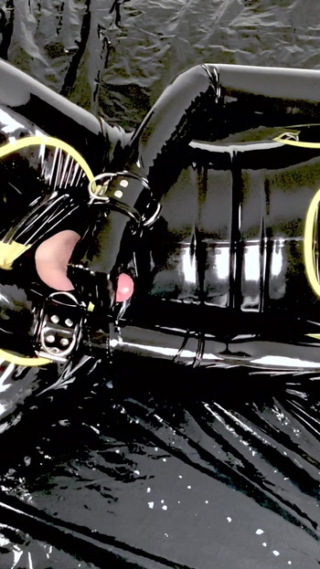 Jaw-dropping moment from "Rubber Gimp Milking!"