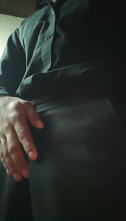 Gentle guy masterbating in office room hard big cock