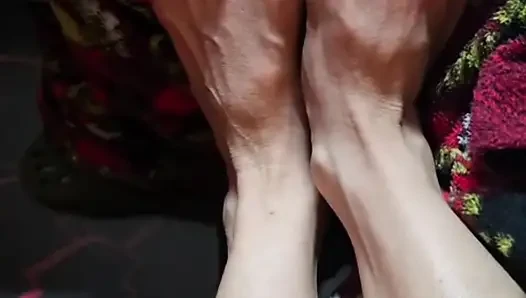 Putzen, melove, sexy kleine füße