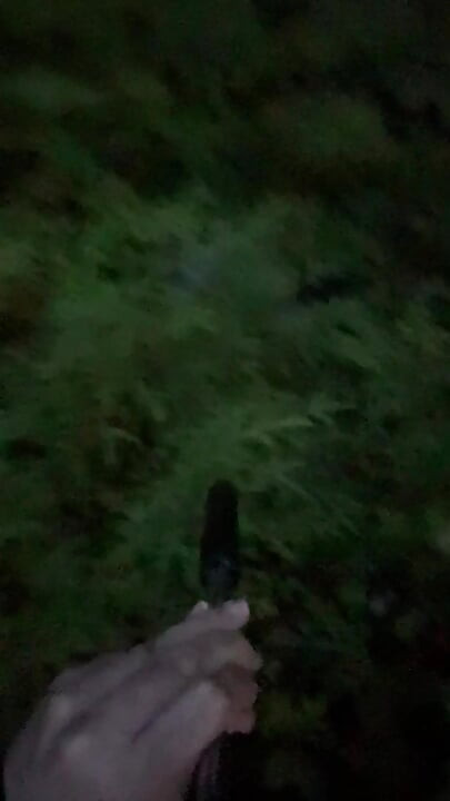 Nude walk by the river