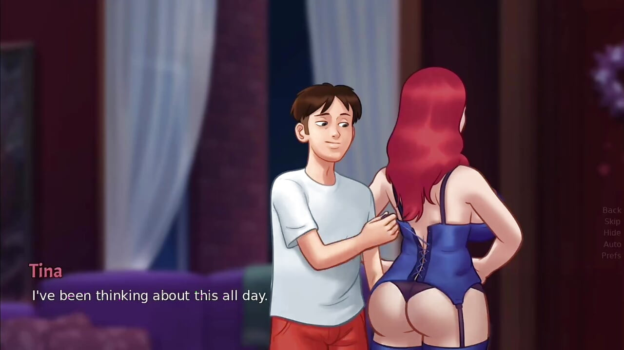 Anon visits Tina and fuck her big ass and big boobs - summer time saga gameplay