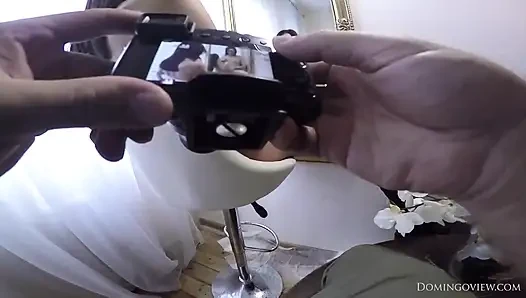 Sofia Z candle wax on pussy backstage